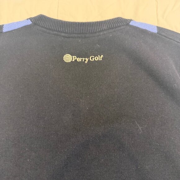 Perry Golf Sweater Mens XL Argyle Plaid V-Neck Cotton Pullover Vest Preppy - Picture 10 of 10